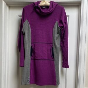 Melanzana microgrid hoodie dress size M